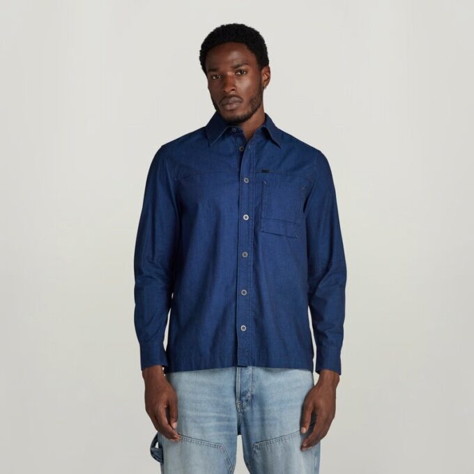 1-ficks vanlig denimskjorta 1-ficks vanlig denimskjorta