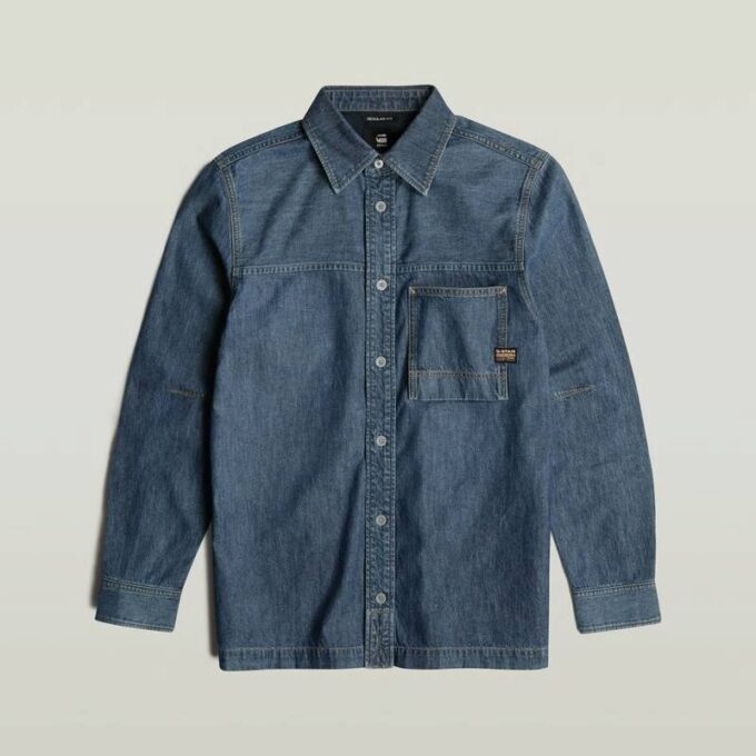 1-ficks vanlig denimskjorta 1-ficks vanlig denimskjorta