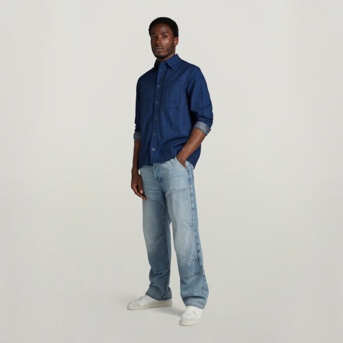 1-ficks vanlig denimskjorta 1-ficks vanlig denimskjorta