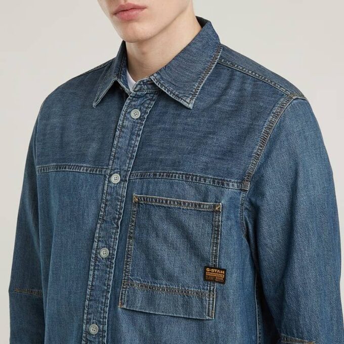 1-ficks vanlig denimskjorta 1-ficks vanlig denimskjorta