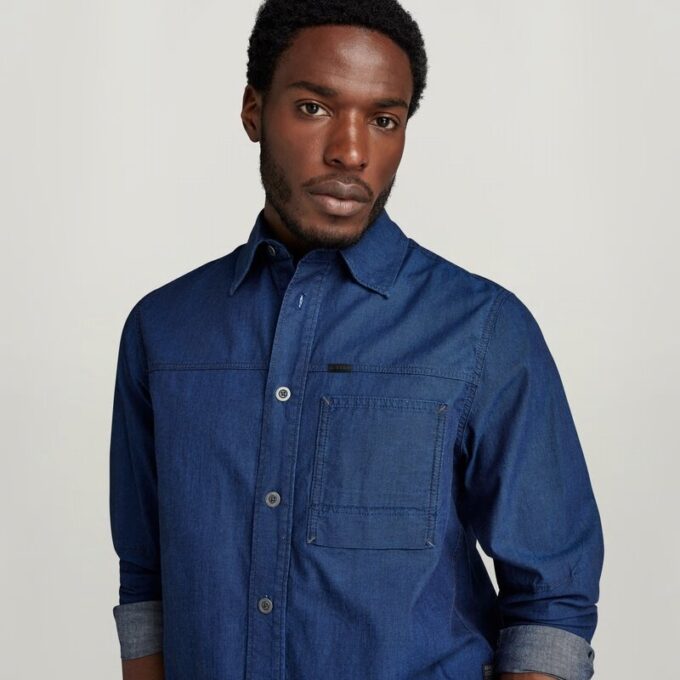 1-ficks vanlig denimskjorta 1-ficks vanlig denimskjorta