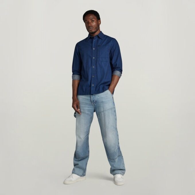 1-ficks vanlig denimskjorta 1-ficks vanlig denimskjorta