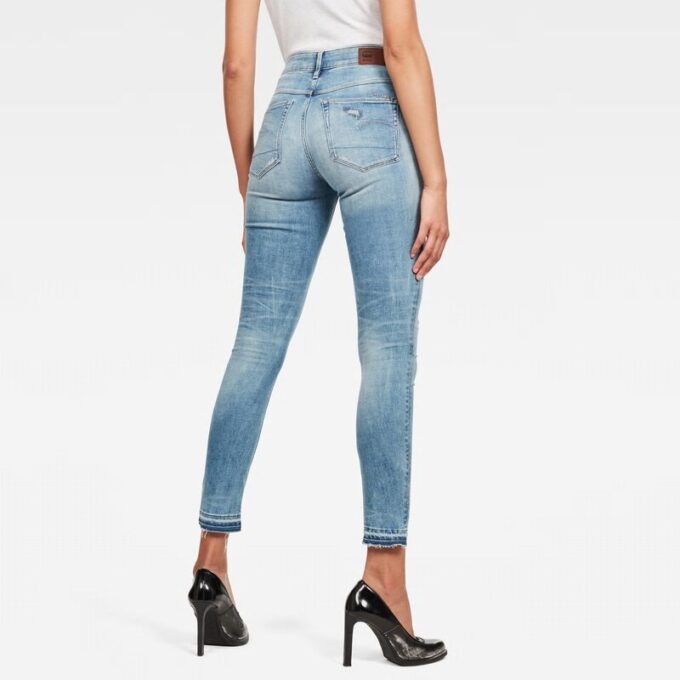 3301 Höga Skinny Jeans med Rivna Kanter och Ankel 3301 Höga Skinny Jeans med Rivna Kanter och Ankel
