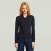 3D Biker Knit Slim Full Zip Stickad 3D Biker Knit Slim Full Zip Stickad