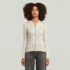 3D Biker Knit Slim Full Zip Stickad 3D Biker Knit Slim Full Zip Stickad