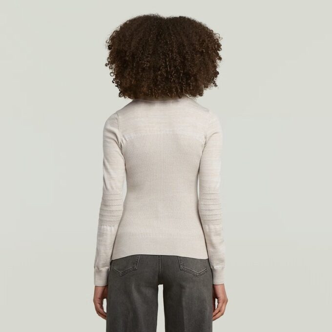 3D Biker Knit Slim Full Zip Stickad 3D Biker Knit Slim Full Zip Stickad