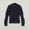 3D Biker Knit Slim Full Zip Stickad 3D Biker Knit Slim Full Zip Stickad