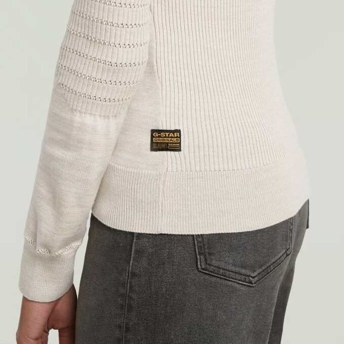 3D Biker Knit Slim Full Zip Stickad 3D Biker Knit Slim Full Zip Stickad