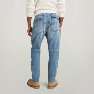 3D Raka Avsmalnande Denim Cargobyxor