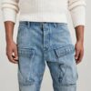 3D Raka Avsmalnande Denim Cargobyxor 3D Raka Avsmalnande Denim Cargobyxor