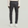 5620 3D Dragkedja Knä Skinny Jeans