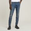 5620 3D Dragkedja Knä Skinny Jeans