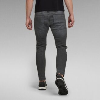 5620 3D Dragkedja Knä Skinny Jeans