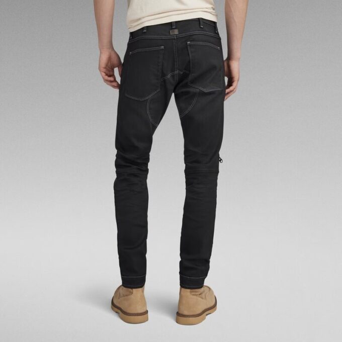 5620 3D Dragkedja Knä Skinny Jeans