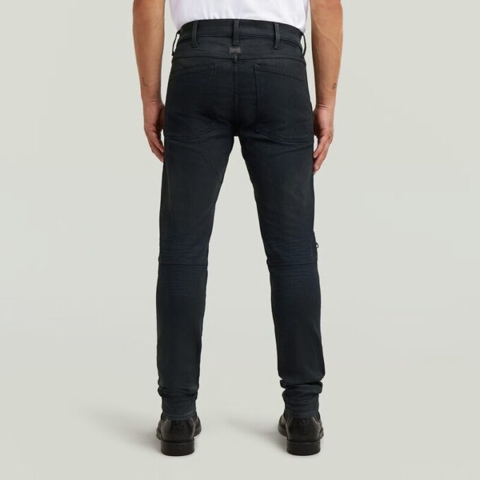 5620 3D Dragkedja Knä Skinny Jeans