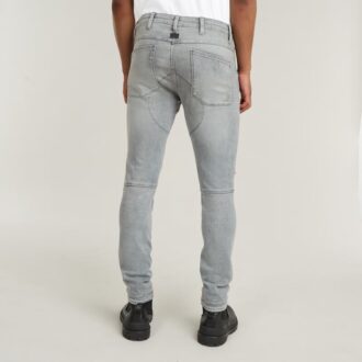 5620 3D Dragkedja Knä Skinny Jeans