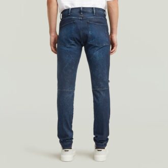 5620 3D Dragkedja Knä Skinny Jeans