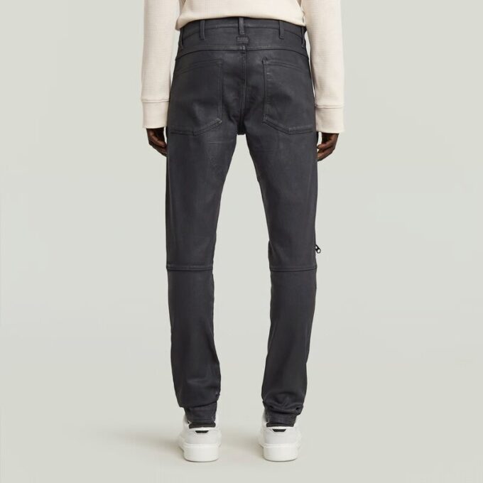 5620 3D Dragkedja Knä Skinny Jeans
