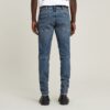 5620 3D Dragkedja Knä Skinny Jeans