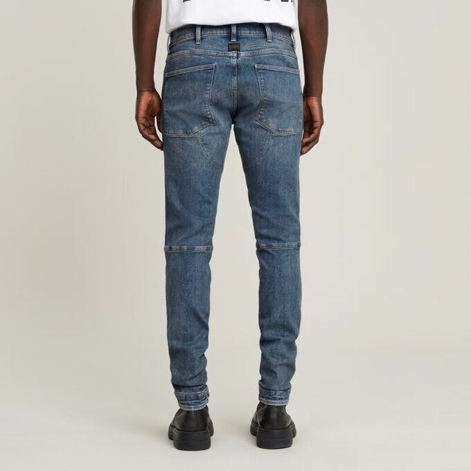 5620 3D Dragkedja Knä Skinny Jeans
