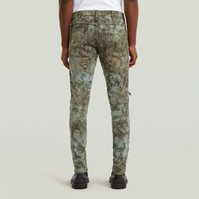 5620 3D Dragkedja Knä Skinny Jeans