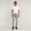 5620 3D Dragkedja Knä Skinny Jeans