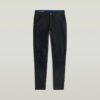 5620 3D Dragkedja Knä Skinny Jeans