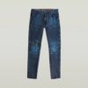 5620 3D Dragkedja Knä Skinny Jeans