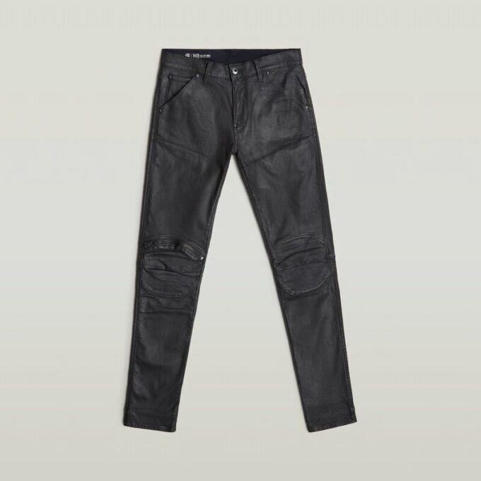 5620 3D Dragkedja Knä Skinny Jeans