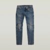 5620 3D Dragkedja Knä Skinny Jeans