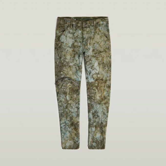 5620 3D Dragkedja Knä Skinny Jeans