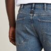 5620 3D Dragkedja Knä Skinny Jeans