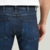 5620 3D Dragkedja Knä Skinny Jeans