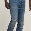 5620 3D Dragkedja Knä Skinny Jeans