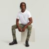 5620 3D Dragkedja Knä Skinny Jeans