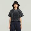 A-linjeformad randig boxig t-shirt A-linjeformad randig boxig t-shirt