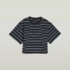 A-linjeformad randig boxig t-shirt A-linjeformad randig boxig t-shirt