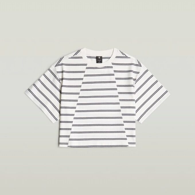 A-linjeformad randig boxig t-shirt A-linjeformad randig boxig t-shirt