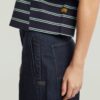 A-linjeformad randig boxig t-shirt A-linjeformad randig boxig t-shirt
