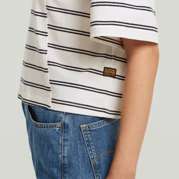 A-linjeformad randig boxig t-shirt A-linjeformad randig boxig t-shirt