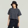 A-linjeformad randig boxig t-shirt A-linjeformad randig boxig t-shirt