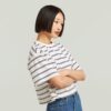 A-linjeformad randig boxig t-shirt A-linjeformad randig boxig t-shirt