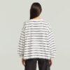 A-linjeformad randig överdimensionerad t-shirt A-linjeformad randig överdimensionerad t-shirt