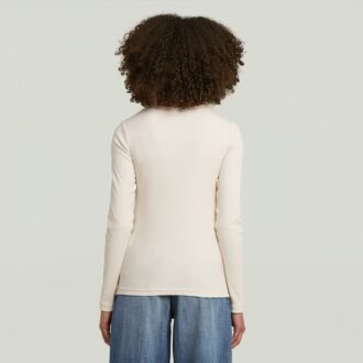 A-linjeformad smal ribbad t-shirt