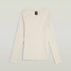 A-linjeformad smal ribbad t-shirt A-linjeformad smal ribbad t-shirt