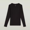 A-linjeformad smal ribbad t-shirt A-linjeformad smal ribbad t-shirt
