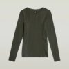 A-linjeformad smal ribbad t-shirt A-linjeformad smal ribbad t-shirt