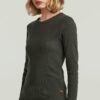 A-linjeformad smal ribbad t-shirt A-linjeformad smal ribbad t-shirt
