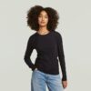 A-linjeformad smal ribbad t-shirt A-linjeformad smal ribbad t-shirt