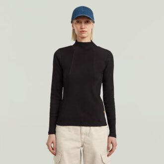 A-linjeformad smal t-shirt med mönster